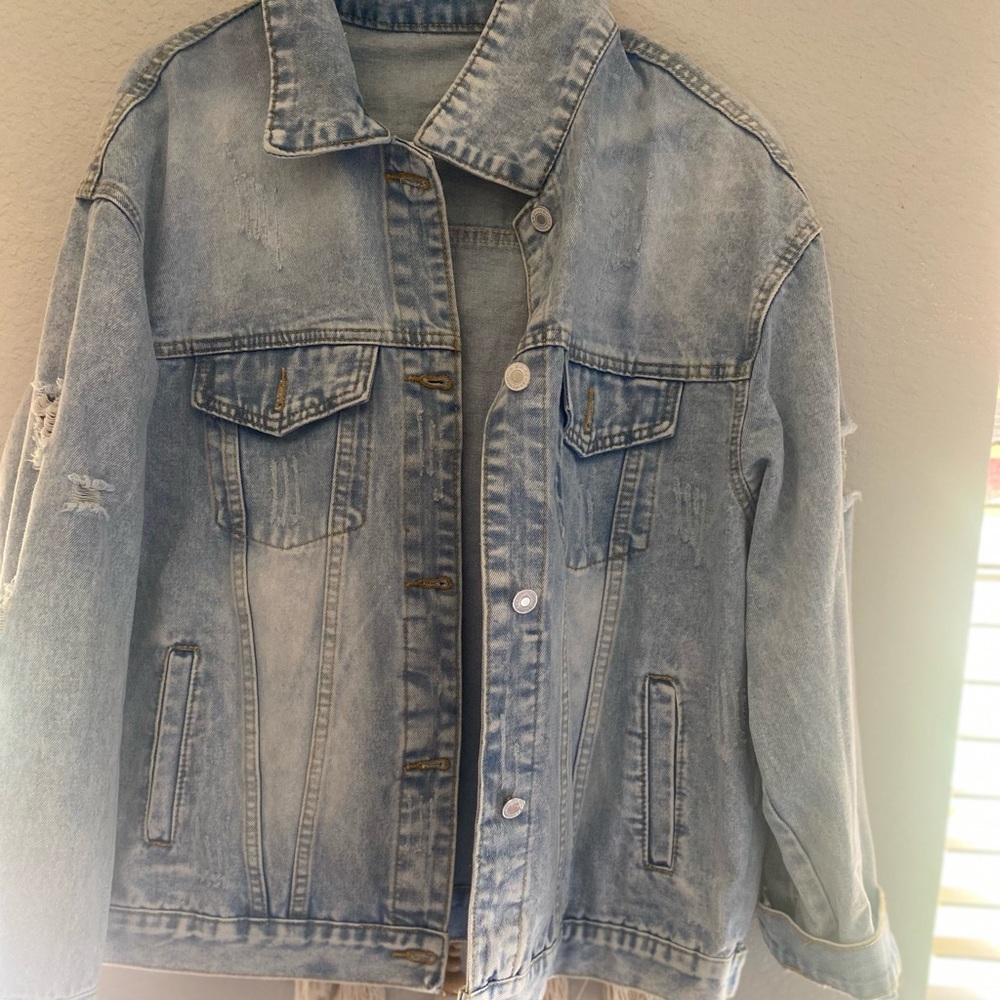 Oversized jean jacket